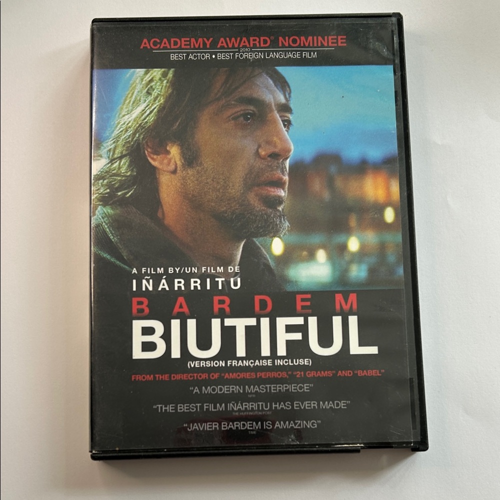 Biutiful DVD Movie Inarritu Bardem Award Winner French Included